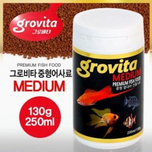 중형 물고기 열대어 전용사료 130g 250ml 먹이공급