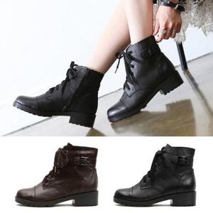 [더말랑]VN-1401 천연소가죽 레이스업 플랫워커 4cm