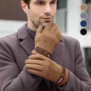 남자 겨울 방한용품 터치가능 스웨이드 장갑 (WFFUMTF)