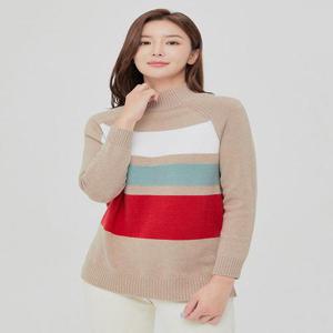 [올포유][올포유] [모델착장] 여성 모 하이넥 니트 ALSHKA111-509