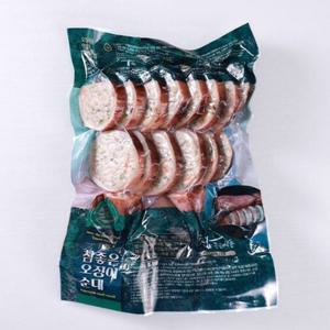 강원도 속초 전통 순대 수제 오징어순대 슬라이스 500g x2개
