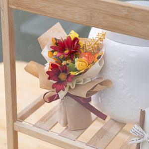 장미 성묘 꽃다발 조화 데이지로즈 20cm 납골당 산소 추모 장식 수목장