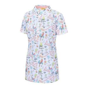 [마코](여성)유니크패턴프린트카라반팔티셔츠_MKW2TS08