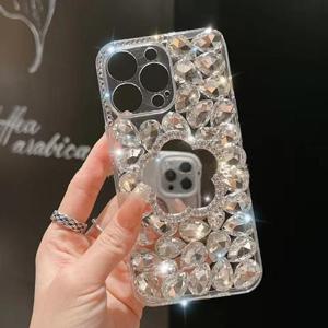 아이폰16/프로/플러스/프로 맥스/16E 큐빅 스마트톡 쥬얼리 미러 케이스