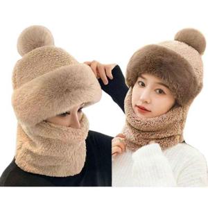 겨울 털모자 넥워머세트 일체형 방한워머 후드모자 (WFFSY9I)