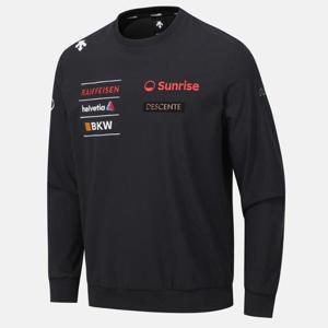 데상트 스위스 스키 트레이닝 스웨트셔츠 B1 SQ321SWH91 BLK0 RED0