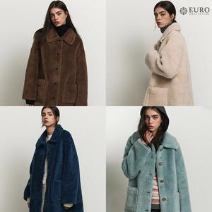 [유로컬렉션] 25FW 아일랜드산 양모 100% 스탠카라 롱코트