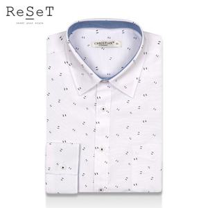 [리셋] 빗살패턴 긴팔 드레스 셔츠 DF-042