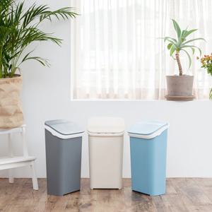 가담다 원터치 플라스틱 휴지통 3개/분리수거함 겸용