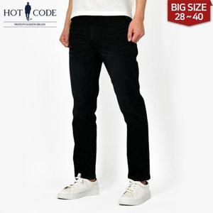 [핫코드]남자 청바지 스판 빅사이즈 블랙 워싱진 HC800-6
