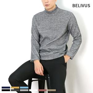 빌리버스 남자 티셔츠 BMD053 남성 반목폴라 하프넥 니트티