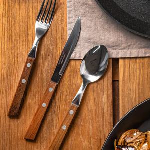 뉴 트라몬티나 우드 빈티지 카페 디저트 커트러리  테이블 스테이크 나이프세트 3p세트