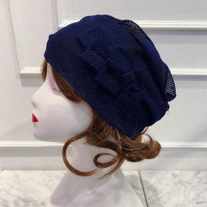 [애슬릿] 리본 망사 봄 여름 얇은 비니 모자