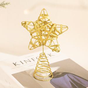 크리스마스 트리 탑 별 장식 꼭대기 꼭지별 스텔라 철재 10x16cm 꾸미기 소품 용품 오너먼트 스타 데코