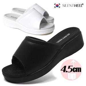 국산 4.5cm 키높이 통굽 슬리퍼 이중 쿠션 약 5cm 여자 사무실 실내화 병원 간호사 선생님 KS011