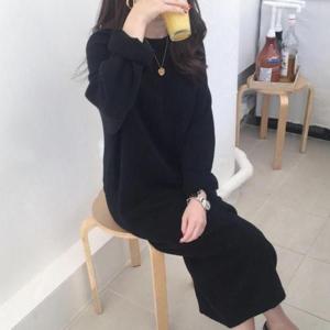 [BZJL3Q4Z_4C]니트원피스 니트 따수미 롱니트원피스 데