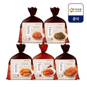 [아워홈] 맛김치, 포기김치, 매운김치, 총각김치, 열무김치 900g 中  택2 (총 2팩)