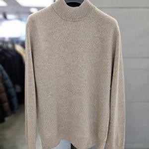 [바쏘]남자 반목 니트 베이지 캐시미어 100% 반폴라 터틀넥 WSAFZ4WN16A