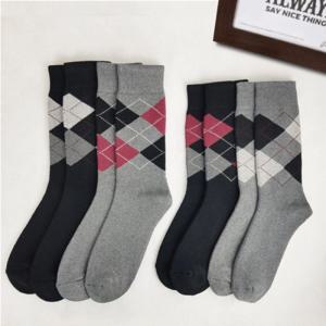 [더빨강양말] 남여 프리미엄 전체 두툼 아가일 장목양말 6켤레