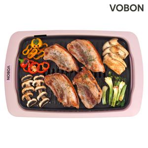 [국내생산] 보본 전기그릴 고기불판 생선구이팬 삼겹살불판 고기굽는기계 전기팬 VB-G330 (그린/핑크)