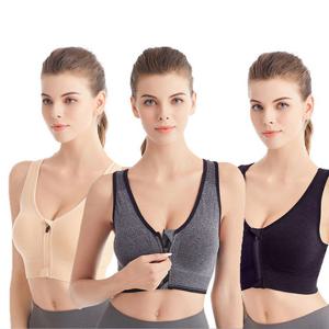 심플 앞지퍼 스포츠브라 3종세트 하이서포트 탑브라 노와이어