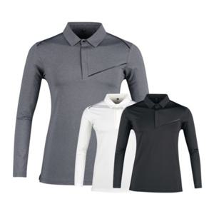 보스케 남성 봄 가을 골프웨어 무지 카라 사선 긴팔 티셔츠