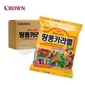 크라운 박스 땅콩카라멜 120g 20입 간식 군것질