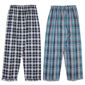 [옷자락] 남자 면 100 국산 체크 9부 파자마 잠옷 바지