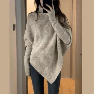 [나인포시즌]리빈 가을 겨울 목폴라 폴라넥 터틀넥 언발 크리스마스 베이지 빨강색 롱 니트