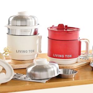 미니 멀티쿠커 2단 + 스텐찜기 라면포트 만능 전기냄비 전골 멀티쿡