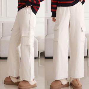 [김영주골프]겨울 패딩 카고 와이드 밴딩 통바지 여성 골프 팬츠 DPWLSL36