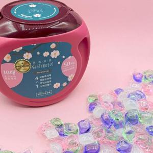 워시테라피 4in1 고농축 캡슐세탁세제 다우니향 50개입 5팩