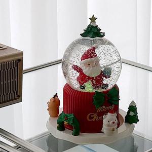 회전 크리스마스 오르골 조명 스노우볼 (산타) 워터볼 크리스마스 소품 장식