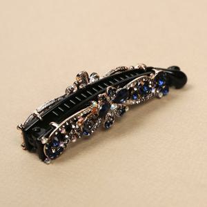 퀸플라워 헤어 바나나핀/큐빅 머리핀 헤어집게핀