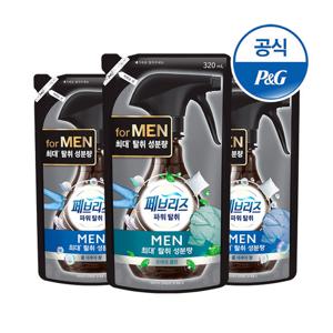 페브리즈 포맨 섬유탈취제 320ml 리필 3개