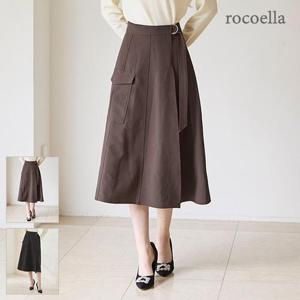 [로코엘라] 헤이리 A라인 랩 카고 스커트