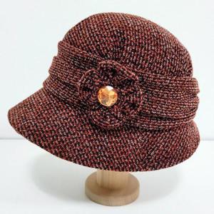 [나비드원]모자이크 벙거지/여성 엄마 부인 할머니 코사지 겨울 귀달이 챙모자 5color