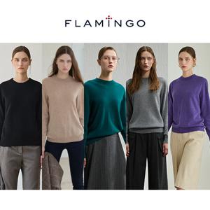 [10%할인+10%적립][후라밍고]더 프리미엄 25FW 내몽고산 화이트 캐시미어 100% 홀가먼트 니트 2종