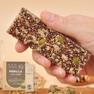 [푸드스토리 영양바] 간편간식 무가당 들깨바 24봉 (6봉 x 4박스)