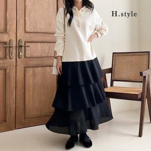 H스타일(DK)블랙캉캉배색OPS/가을/겨울/OPS/원피스