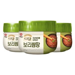 [CJ]백설 다담 보리쌈장 570g x3개