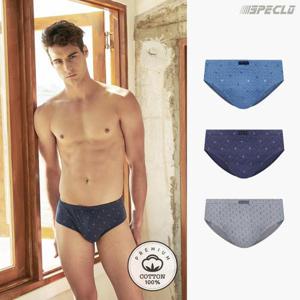 카밀 순면 삼각팬티 남성속옷 3종세트