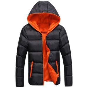 [위즈아이]배색 후드 경량 패딩 점퍼 남자 남성 겨울 무지 심플 기본 WI033P