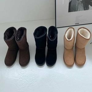 H스타일(YS)Ka1016천연소가죽미들어그부츠 여성양털어그 천연소가죽 미들붓츠 여성어그 양털 겨울부추