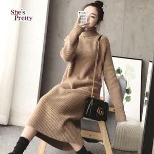 [쉬즈프리티] 르네터틀넥롱원피스_여성겨울니트원피스
