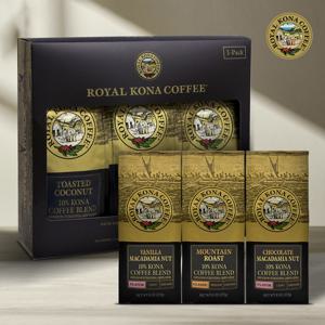 [로얄코나커피] 선물세트(10% 블렌드 초콜렛, 바닐라, 마운틴 그라운드)