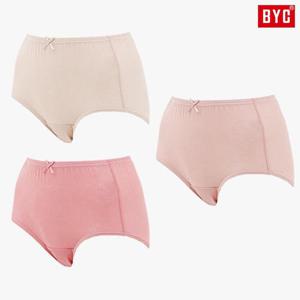 [BYC]BYC 여성팬티 부드러운 맥시팬티 무지 편한 모달팬티 3종 세트