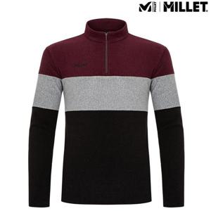 [밀레]밀레 [ 25신상 30%특가 ] 남성겨울 기모티셔츠 써말 배색형 반집업 티셔츠_MLUWT272II_US