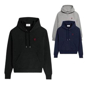 아미 스몰하트 로고패치 후드 티셔츠