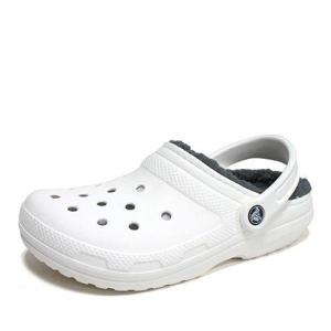 [크록스 슈즈]크록스 클래식 라인드 클로그 남성 여성 공용 겨울 슬리퍼 화이트 203591-10M